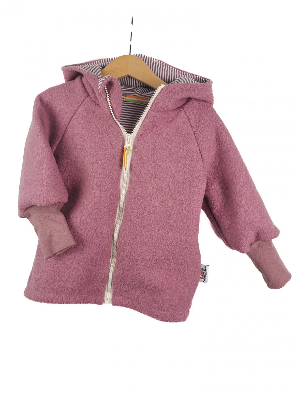 Walkjacke altrosa mit Streifen mauve
