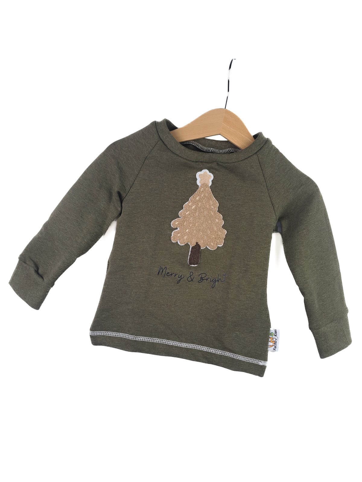 Langarmshirt Weihnachtsbaum-Patch 