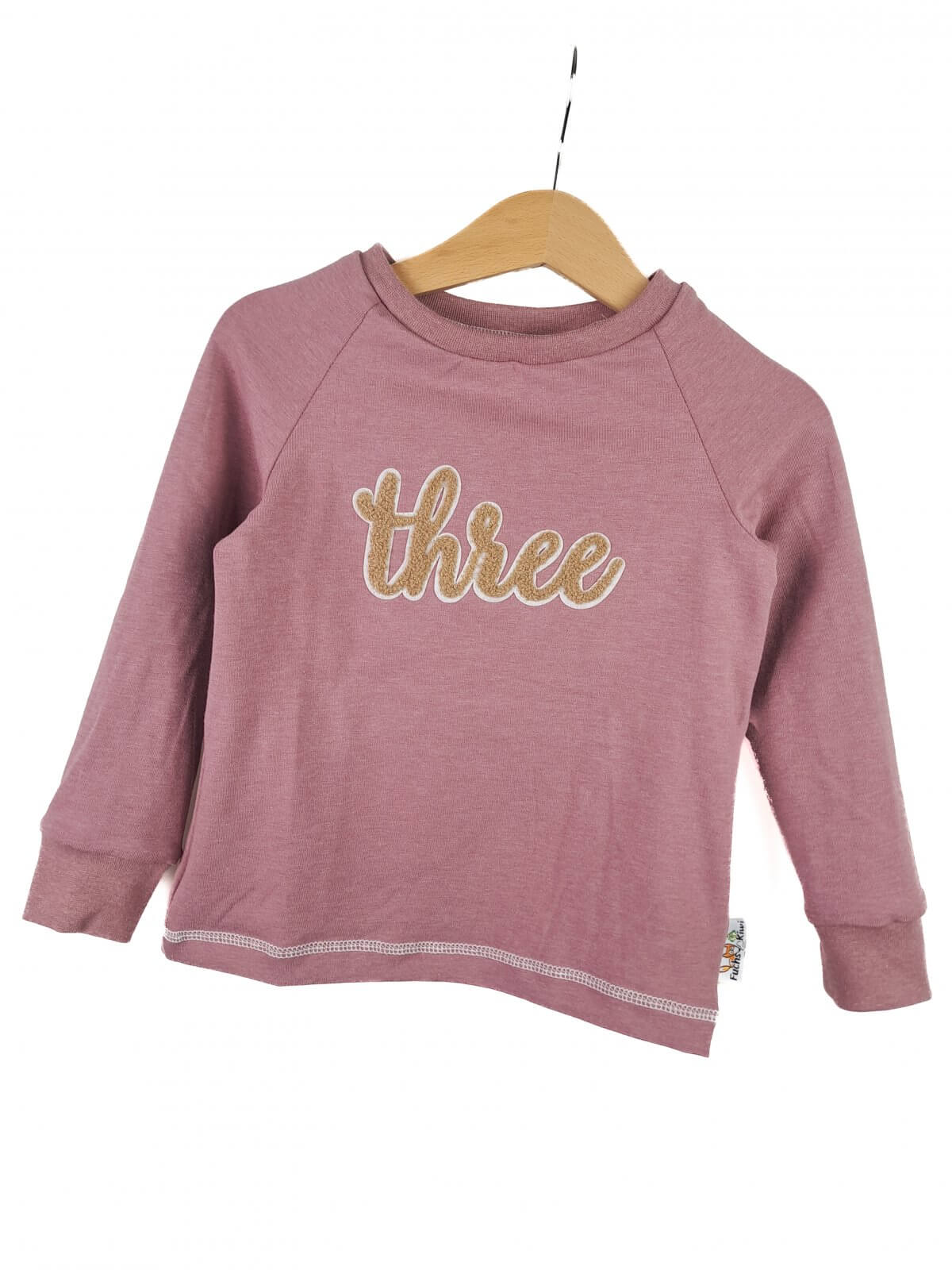 Langarmshirt Three-Patch rosa