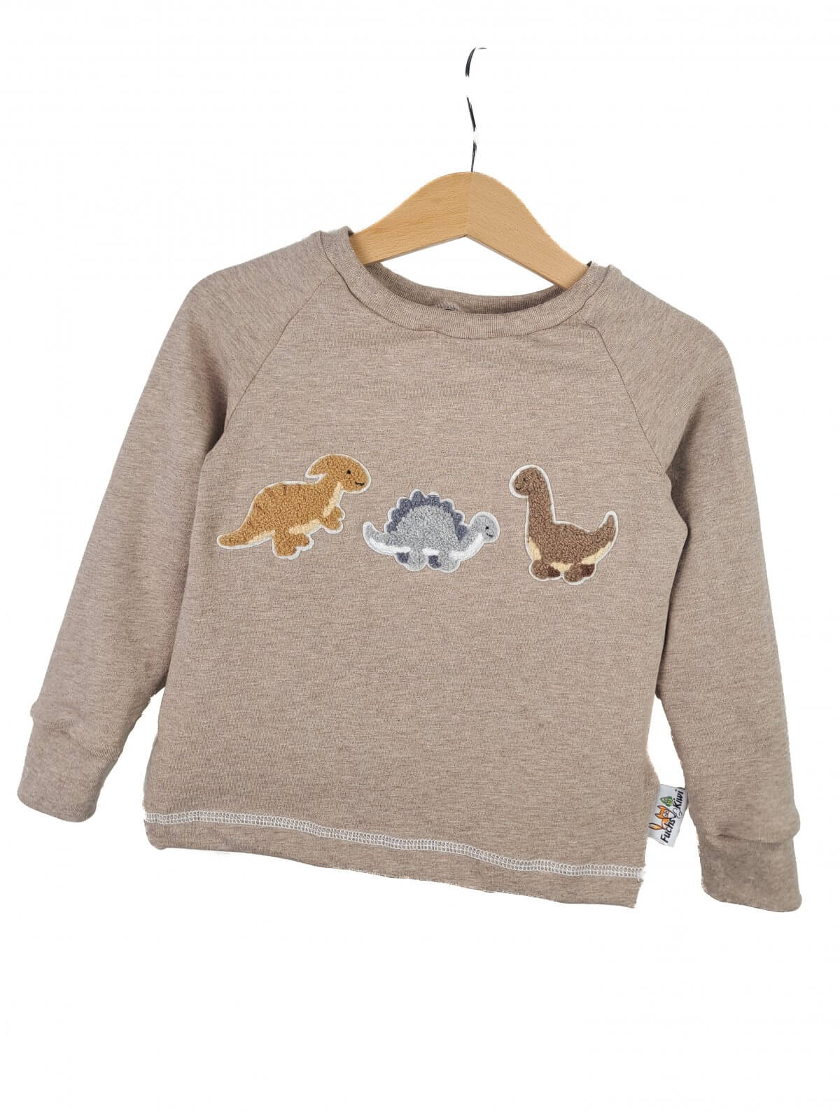 Langarmshirt Dinolieblinge-Patch sand