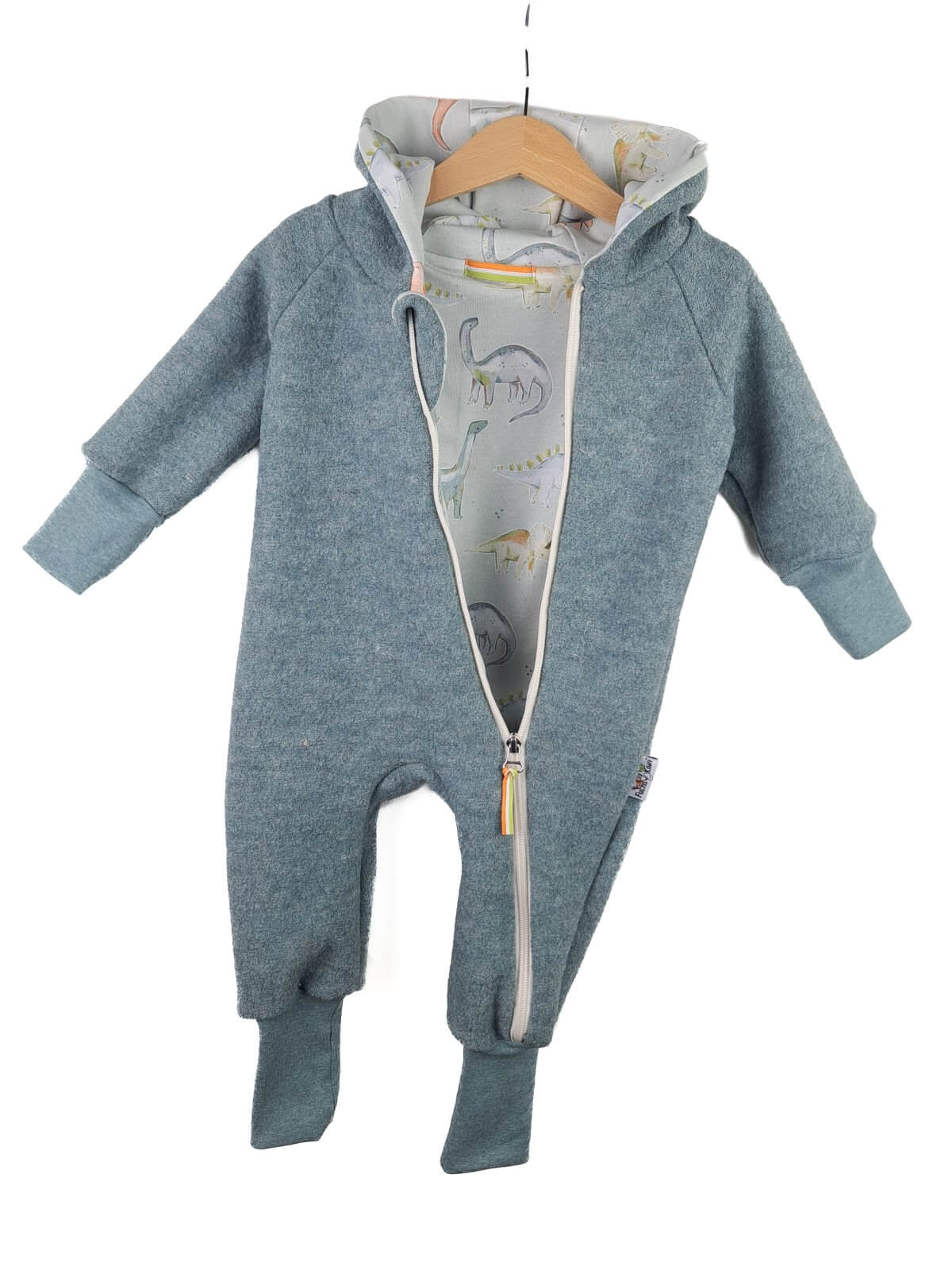Walkoverall mint meliert mit Dinoliebe