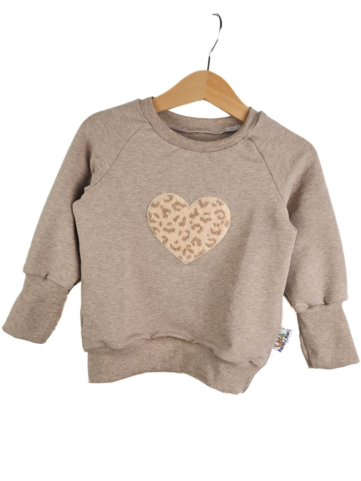Pullover Leo Herz-Patch sand 86/92 
