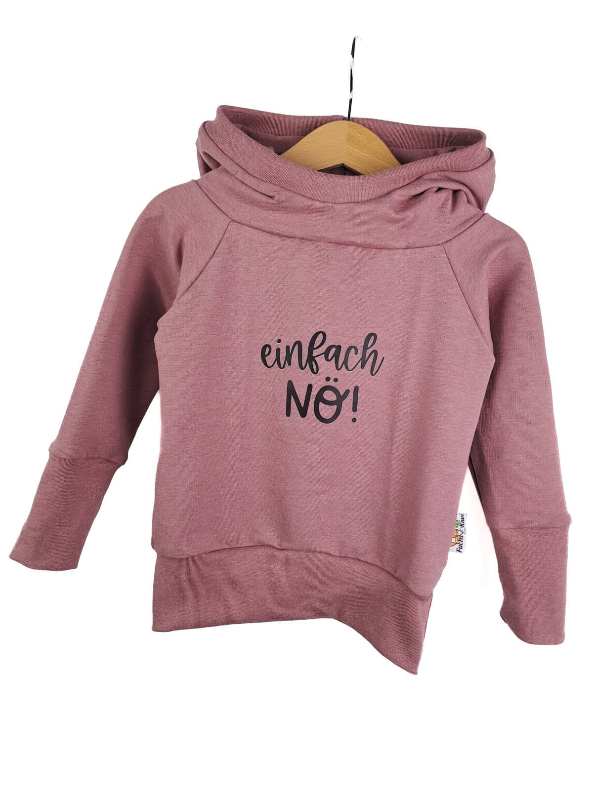 Hoodie Einfach nö altrosa 86/92 