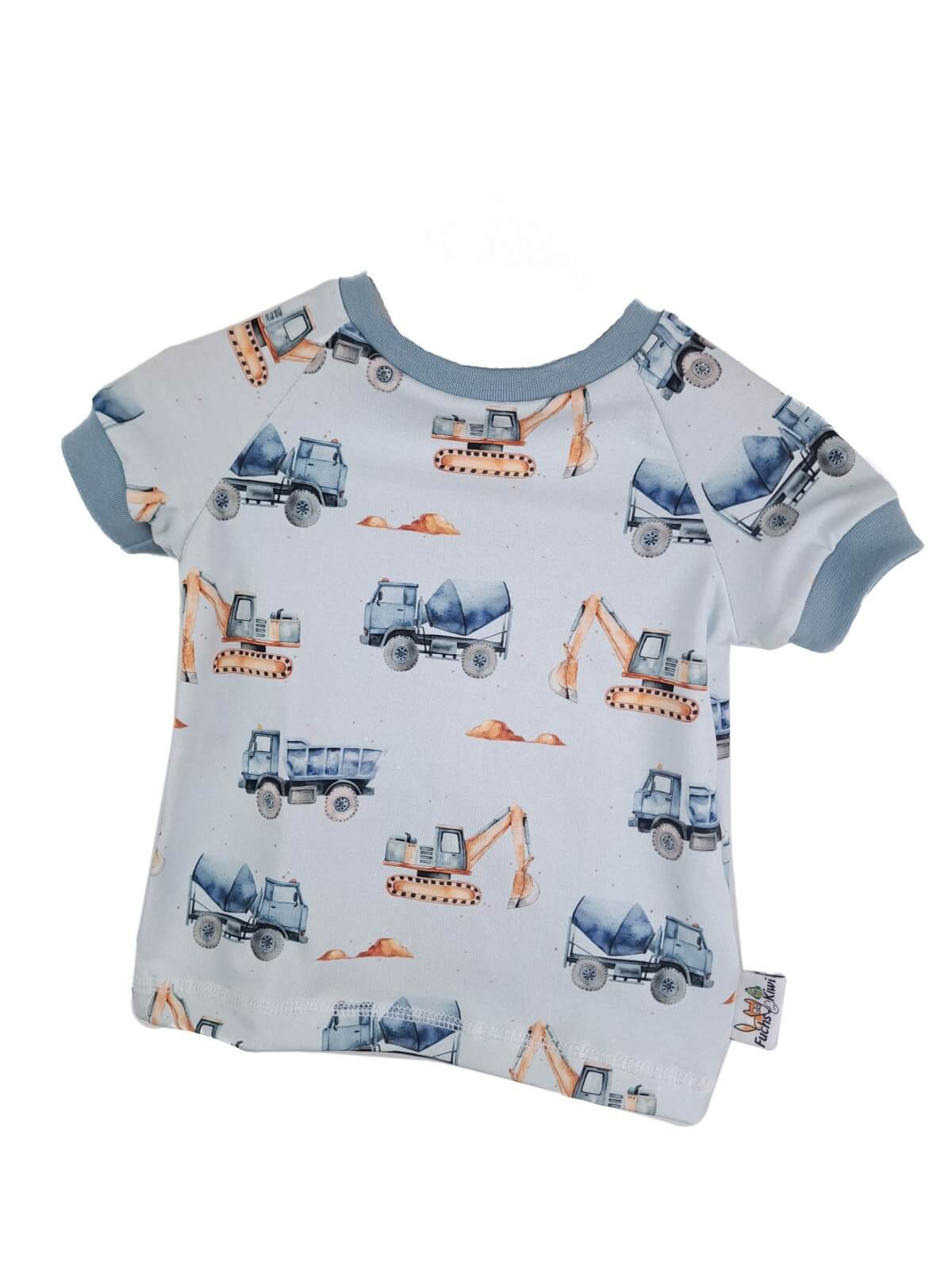 T-Shirt Baustelle blau