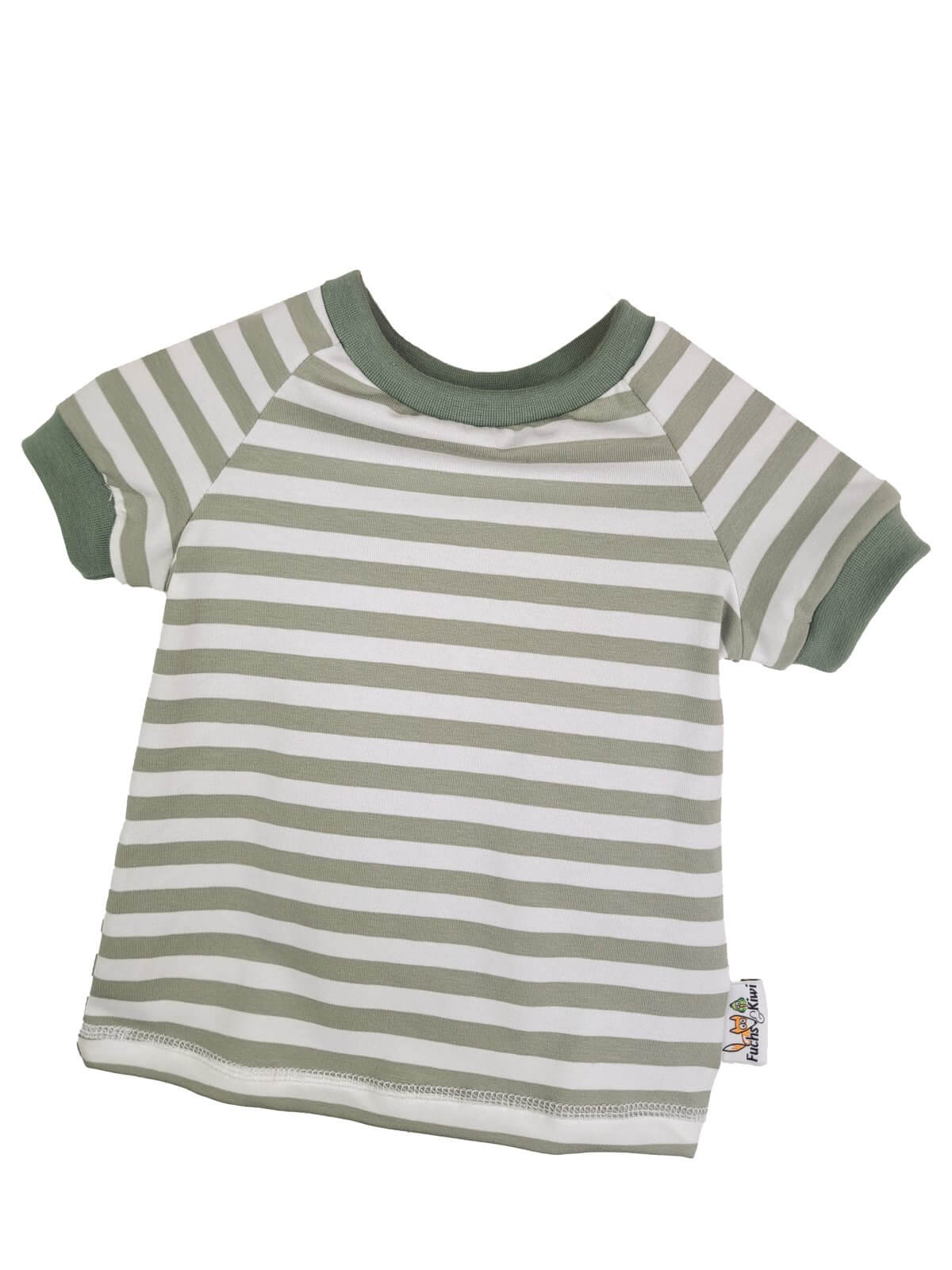 T-Shirt Streifen altmint groß 74/80