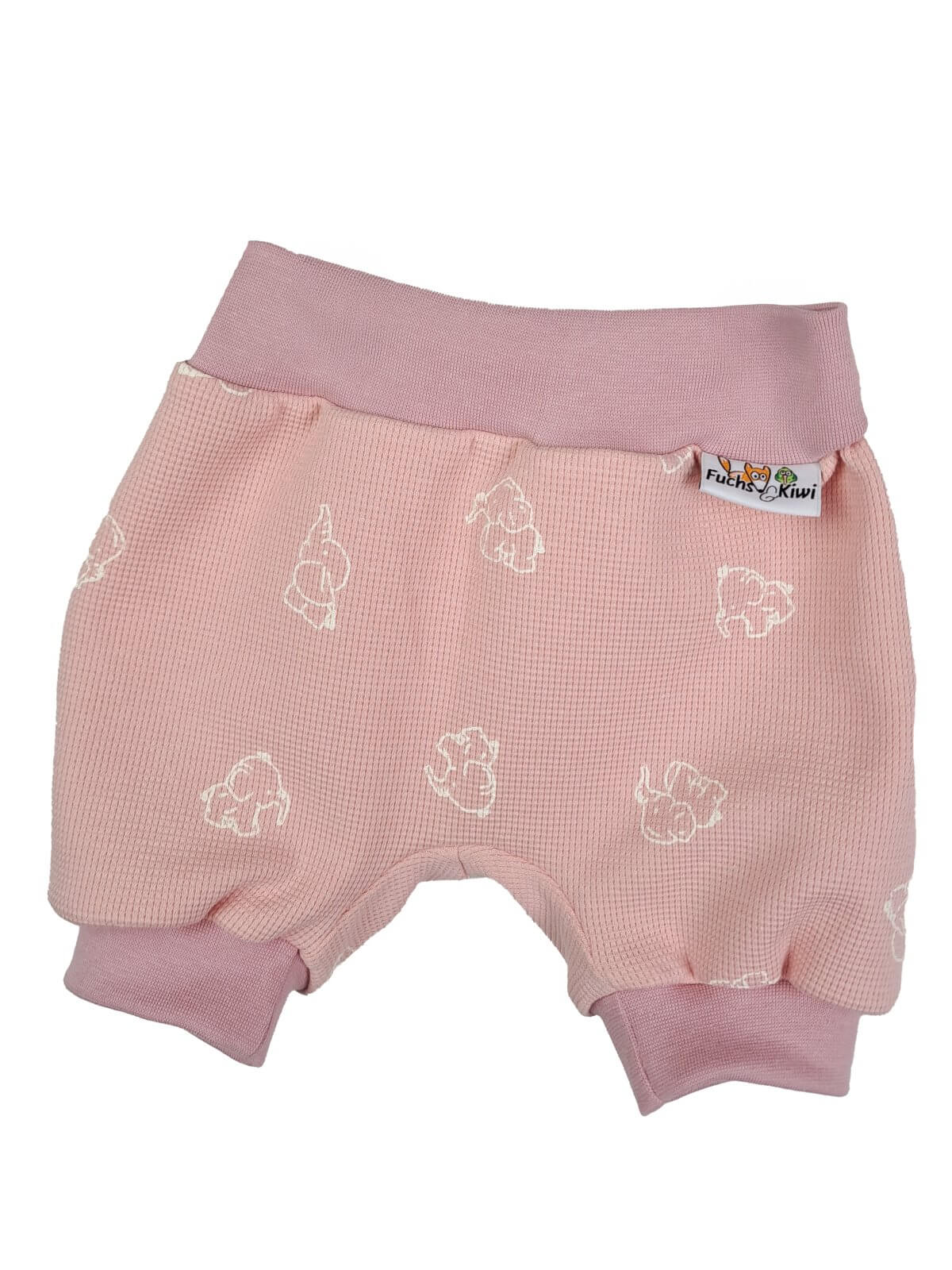 T-Shirt Waffel Elefanten rosa 74/80