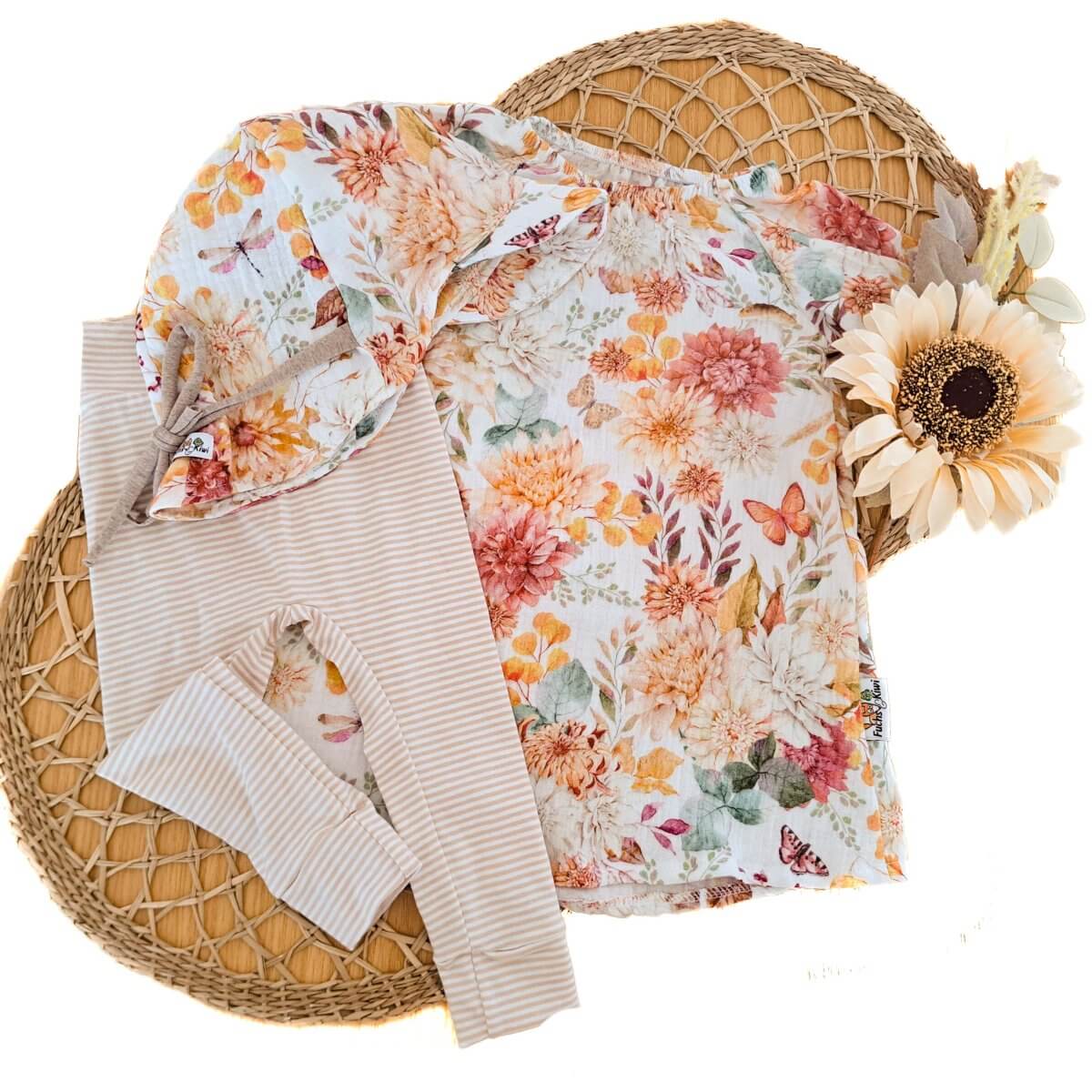 Musselin Blütenzauber Outfit
