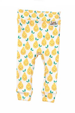 Leggings Feinripp Zitrone