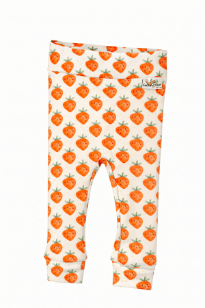 Leggings Feinripp Erdbeere