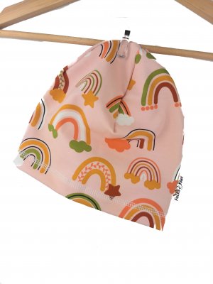 Beanie Regenbogen rosa/bunt 42-44