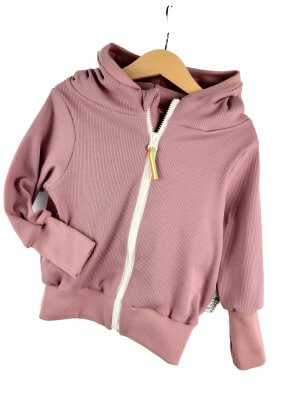Sweatjacke Feinripp altrosa