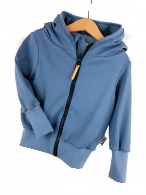 Sweatjacke für Mama Feinripp rauchblau Damen 42