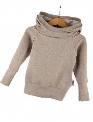 Hoodie Streifen beige