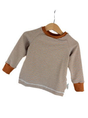 Langarmshirt Streifen karamell