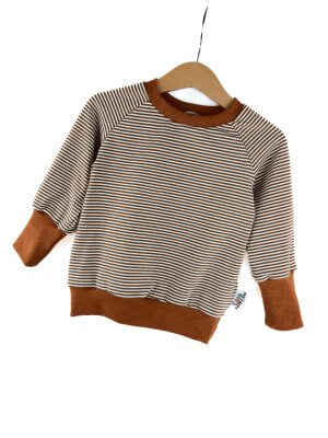 Pullover Streifen karamell