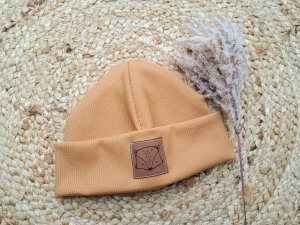 Hipster Beanie Feinripp curry