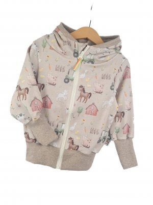 Sweatjacke Bauernhof sand