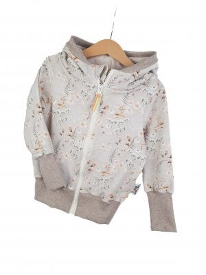 Sweatjacke Blümchen sand