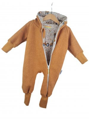 Walkoverall Walk senfgelb meliert mit Herbsttraktor 86/92