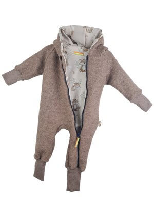 Walkoverall braun meliert mit Waldfüchse