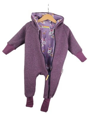 Walkoverall Walk flieder meliet mit Einhorntraum flieder 98/104