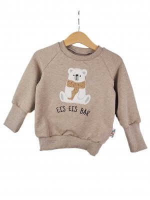 Pullover Eisbär-Patch sand 74/80