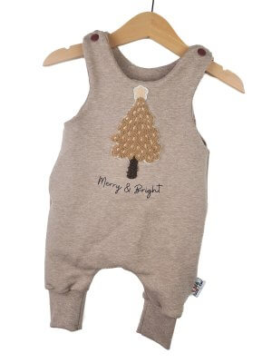 Strampler Weihnachtsbaum-Patch sand