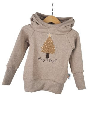 Hoodie Weihnachtsbaum-Patch sand
