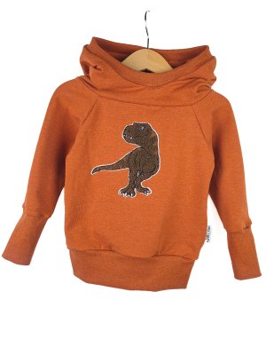 Hoodie T-Rex-Patch khaki/rost 86/92 