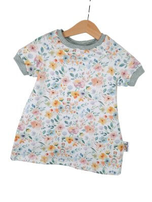 Kurzarmkleid Sommerblumen 86/92