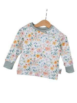 Langarmshirt Sommerblumen 74/80