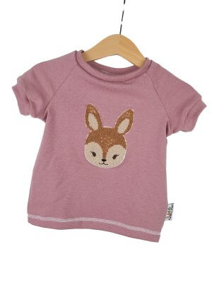 T-Shirt Reh-Patch rosa 74/80