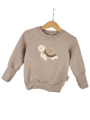 Pullover Schildkröte-Patch sand 86/92 