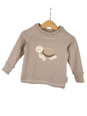 Langarmshirt Schildkröte-Patch sand 74/80