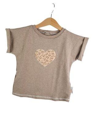 Shirty Leo Herz-Patch sand 86/92 
