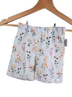 Kurze Shorts Musselin Streublumen 86/92
