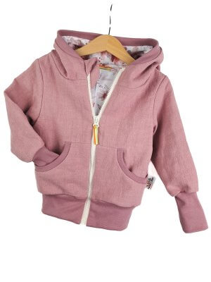 Indi Leinenjacke altrosa mit Blumenmeer