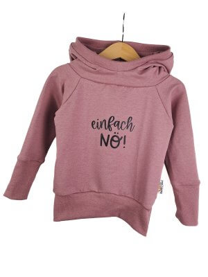 Hoodie Einfach nö altrosa 86/92 