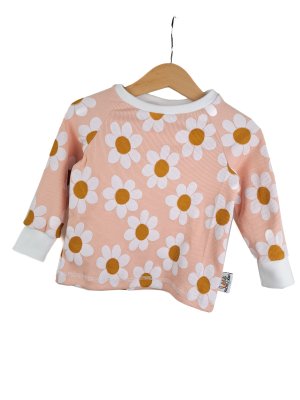 Langarmshirt Feinripp Gänseblümchen 74/80