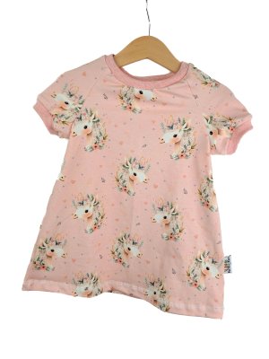 Kurzarmkleid Einhorntraum rosa 86/92