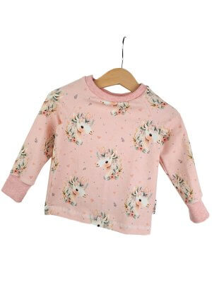 Langarmshirt Einhorntraum rosa 74/80