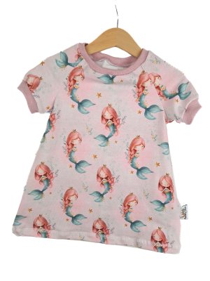 Kurzarmkleid Meerjungfrauen rosa 86/92