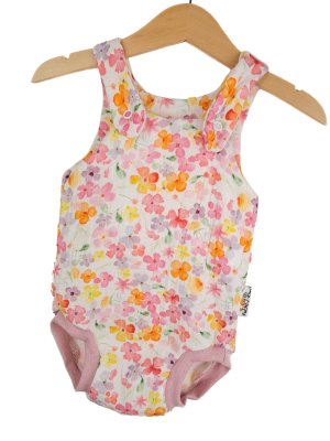 Sommerstrampler Musselin Blümchen bunt 74/80
