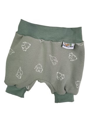 Kurze Hose Waffel Elefanten altmint  74/80
