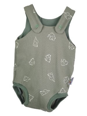 Sommerstrampler Waffel Elefanten altmint 74/80