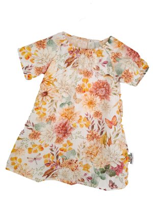 Kurzarmkleid Musselin Blütenzauber