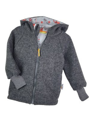 Walkjacke grau mit Helferfahrzeuge
