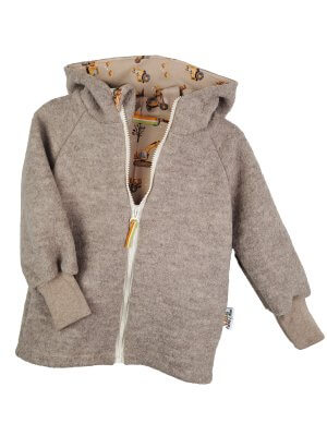 Walkjacke sand meliert mit Baustelle sand
