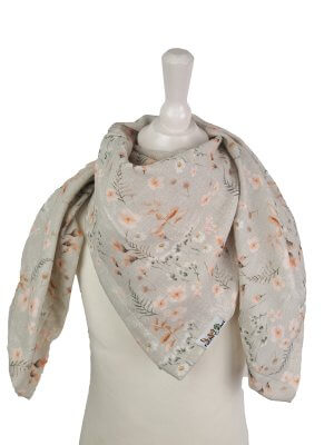 Tuch zum Binden Musselin Blümchen sand