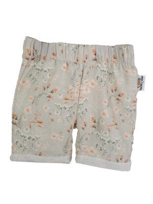 Kurze Shorts Musselin Blümchen sand 86/92